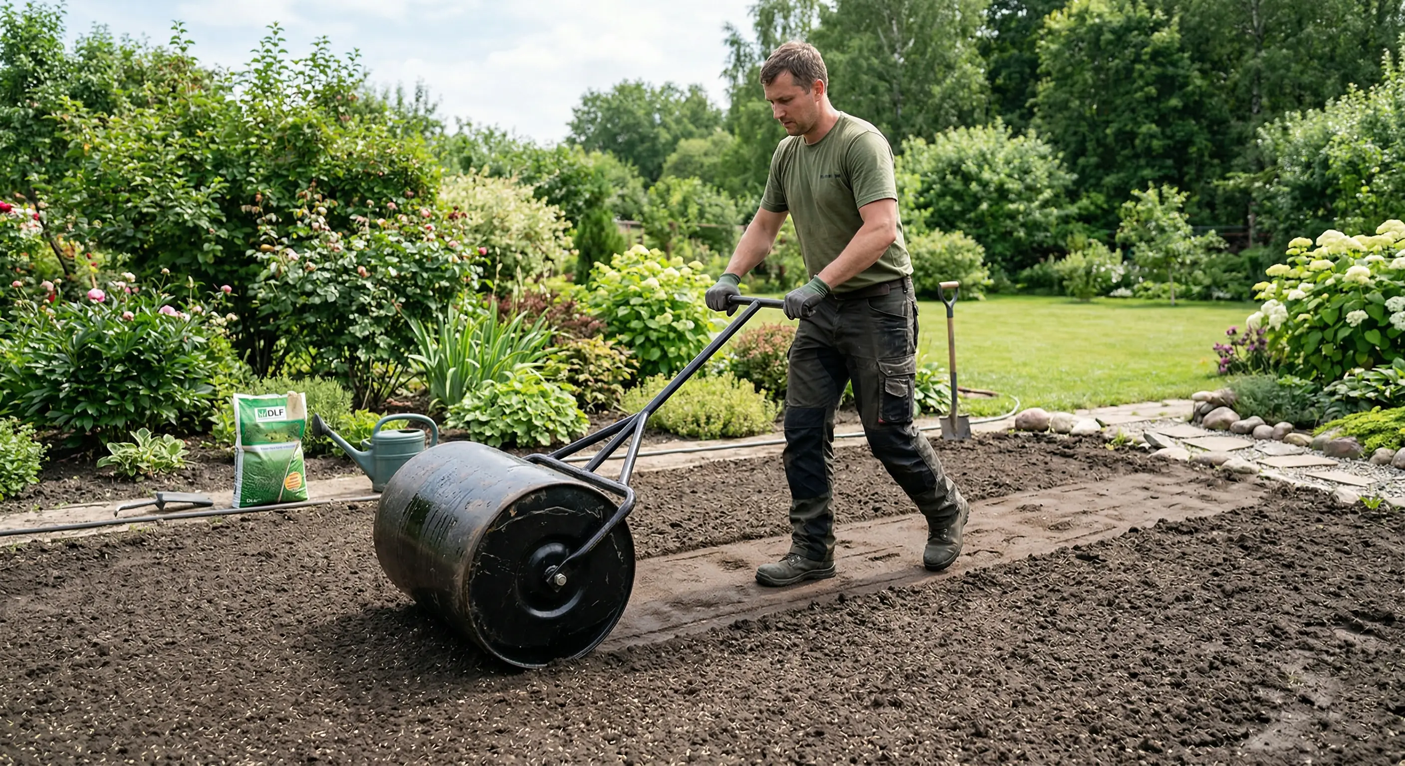 &nbsp;Прикатывание газона водоналивным катком после посева — обязательный этап, который большинство новичков пропускает